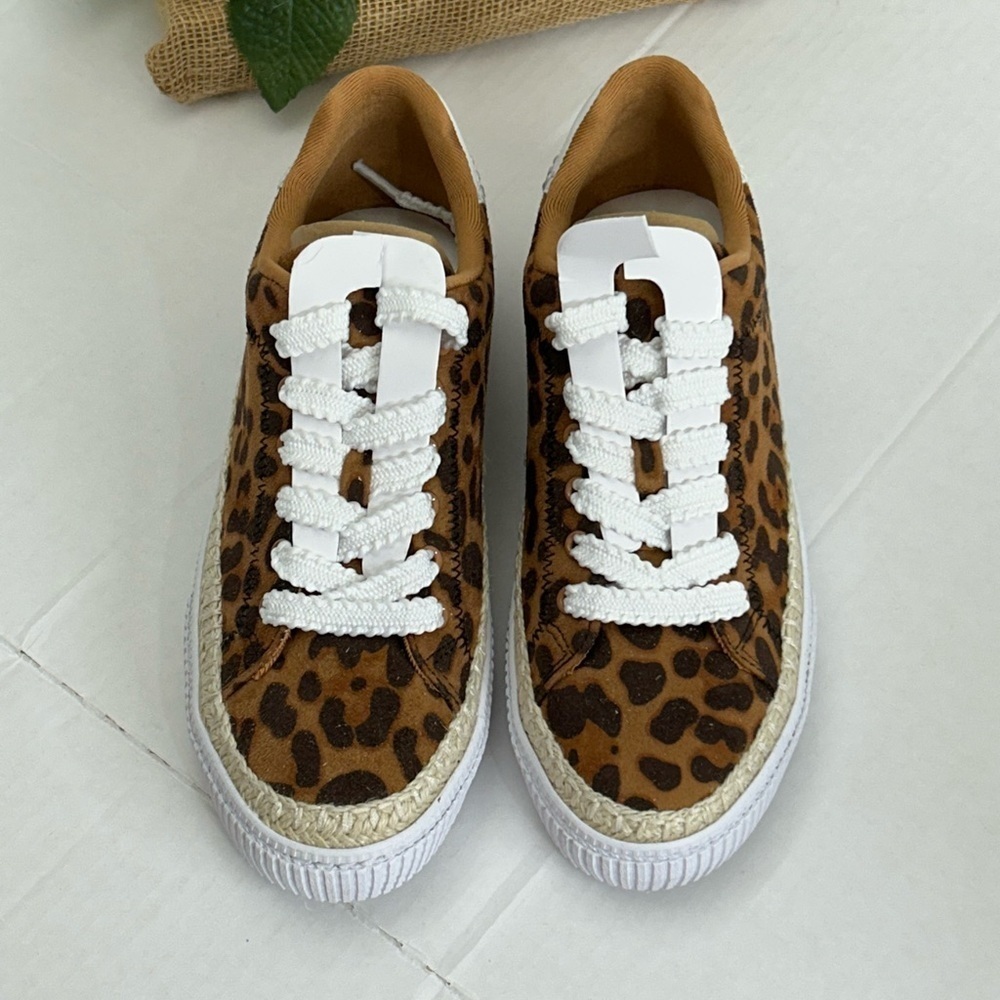 Marc Fisher White and Tan Casual Sneakers